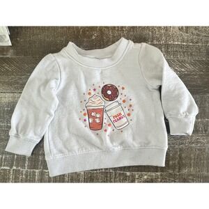 POSH PEANUT Coffee And Donuts Crewneck Sweatshirt‎ Size 12-18 months